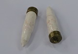 NGP4545 15*62mm bullet-shaped white howlite turquoise pendants