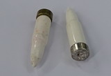 NGP4546 15*56mm bullet-shaped white howlite turquoise pendants