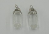 NGP5001 8*30mm sticks white crystal gemstone pendants wholesale