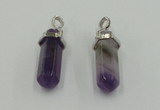 NGP5004 8*30mm sticks amethyst gemstone pendants wholesale