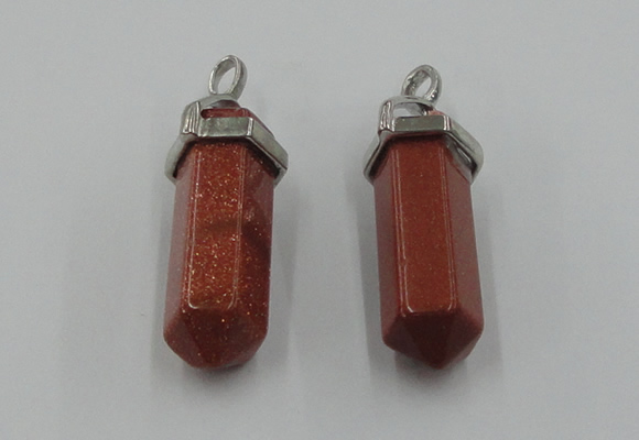 NGP5006 8*30mm sticks goldstone pendants wholesale