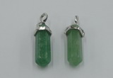 NGP5009 8*30mm sticks green aventurine pendants wholesale