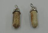 NGP5010 8*30mm sticks picture jasper pendants wholesale