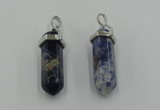 NGP5018 8*30mm sticks sodalite gemstone pendants wholesale