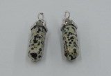 NGP5020 8*30mm sticks dalmatian gemstone pendants wholesale