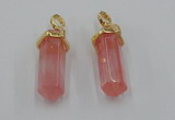 NGP5028 8*30mm sticks cherry quartz gemstone pendants wholesale