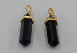 NGP5032 8*30mm sticks blue goldstone pendants wholesale