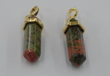 NGP5039 8*30mm sticks unakite gemstone pendants wholesale