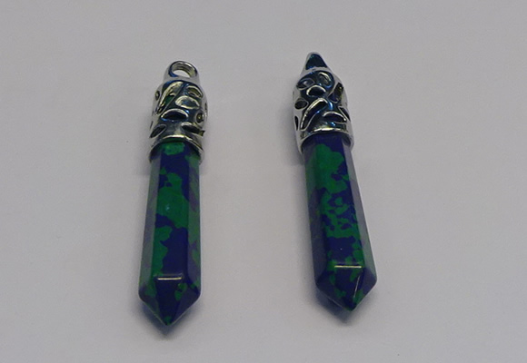 NGP5406 10*65mm sticks synthetic lapis lazuli pendants wholesale