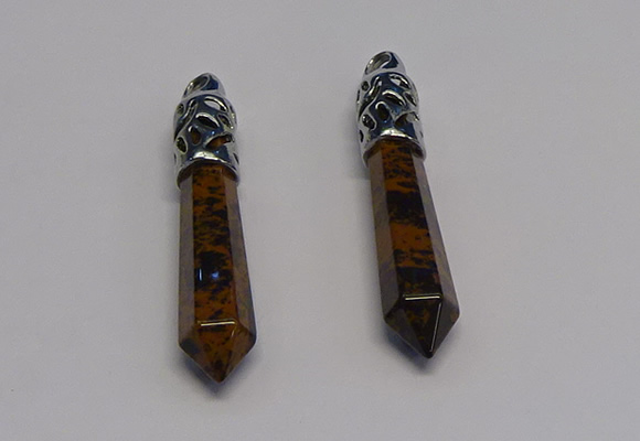 NGP5410 10*65mm sticks mahogany obsidian pendants wholesale