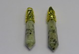 NGP5445 10*65mm sticks kiwi jasper pendants wholesale