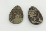 NGP5502 35*55mm flat teardrop rainforest agate pendants wholesale