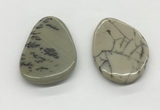 NGP5525 30*50mm - 35*55mm flat teardrop jasper pendants