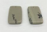 NGP5526 30*50mm - 35*55mm rectangle jasper pendants wholesale