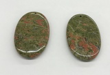 NGP5532 35*55mm oval unakite gemstone pendants wholesale