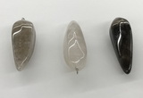 NGP5542 14*40mm - 23*58mm teardrop smoky quartz pendants