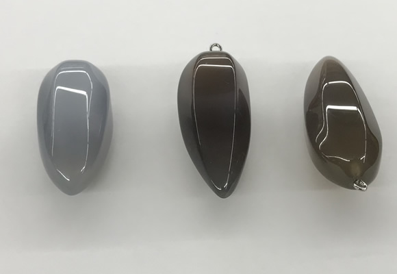 NGP5545 14*40mm - 23*58mm teardrop agate gemstone pendants