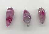 NGP5547 14*40mm - 23*58mm teardrop agate gemstone pendants