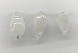 NGP5551 14*40mm - 23*58mm teardrop white jade pendants