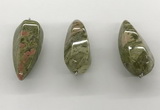 NGP5555 14*40mm - 23*58mm teardrop unakite gemstone pendants