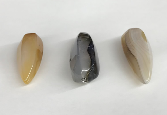 NGP5571 18*40mm - 23*58mm teardrop agate gemstone pendants