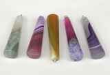 NGP5721 14*55mm cone agate gemstone pendants wholesale