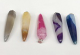 NGP5724 13*55mm teardrop agate gemstone pendants wholesale