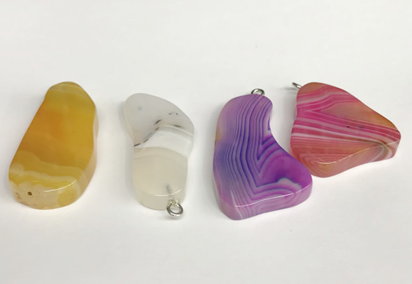 NGP5729 20*40mm - 30*45mm freeform agate pendants wholesale