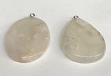 NGP5735 30*40mm freeform sakura agate pendants wholesale