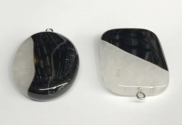 NGP5741 30*40mm freeform agate gemstone pendants wholesale