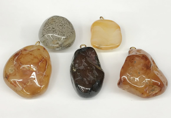 NGP5744 22*28mm - 30*45mm nuggets agate pendants wholesale