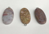 NGP5751 20*40mm oval agate gemstone pendants wholesale