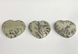 NGP5760 35*35mm heart jasper gemstone pendants wholesale