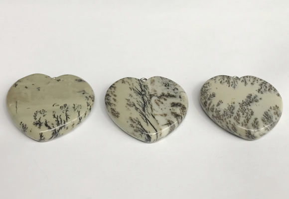 NGP5760 35*35mm heart jasper gemstone pendants wholesale