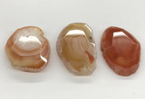 NGP5792 30*50mm - 45*65mm faceted freeform agate slab pendants