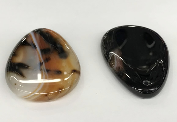 NGP5797 35*55mm flat teardrop agate pendants wholesale