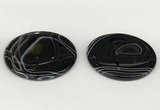 NGP5801 48mm - 53mm flat round agate pendants wholesale