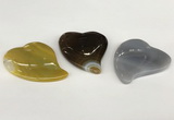 NGP5804 40*50mm heart agate gemstone pendants wholesale