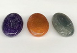 NGP5818 30*50mm oval agate gemstone pendants wholesale