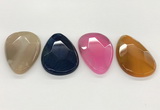 NGP5821 32*50mm faceted oval agate gemstone pendants wholesale