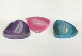 NGP5824 45*45mm triangle agate gemstone pendants wholesale