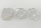 NGP5841 35*55mm - 45*65mm faceted freeform white crystal pendants