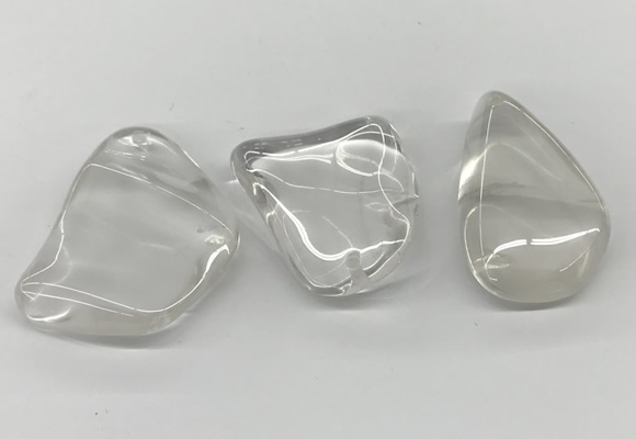 NGP5842 30*55mm - 42*60mm freeform white crystal slab pendants