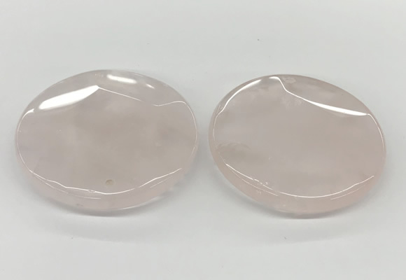 NGP5844 50mm flat round rose quartz pendants wholesale