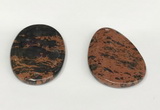 NGP5860 35*55mm freeform mahogany obsidian pendants wholesale