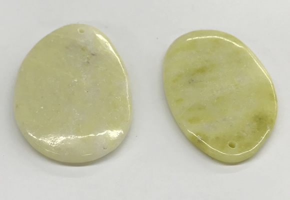 NGP5863 35*55mm - 38*58mm freeform lemon jade pendants wholesale