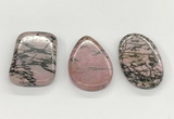 NGP5868 30*50mm freeform rhodonite pendants wholesale