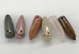 NGP5876 12*38mm cone mixed gemstone pendants wholesale