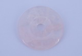 NGP601 5pcs 5*35mm rose quartz gemstone donut pendants wholesale