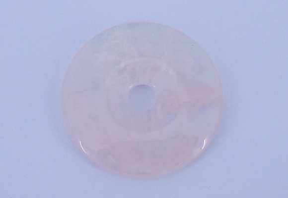 NGP601 5pcs 5*35mm rose quartz gemstone donut pendants wholesale